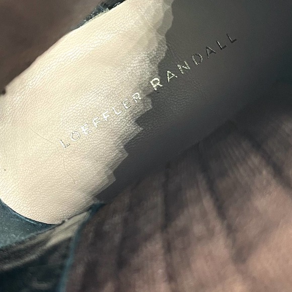 Loeffler Randall Aylin Brown Croc Embossed Boots Ankle Low Block Heel Sz 9 - Picture 10 of 10